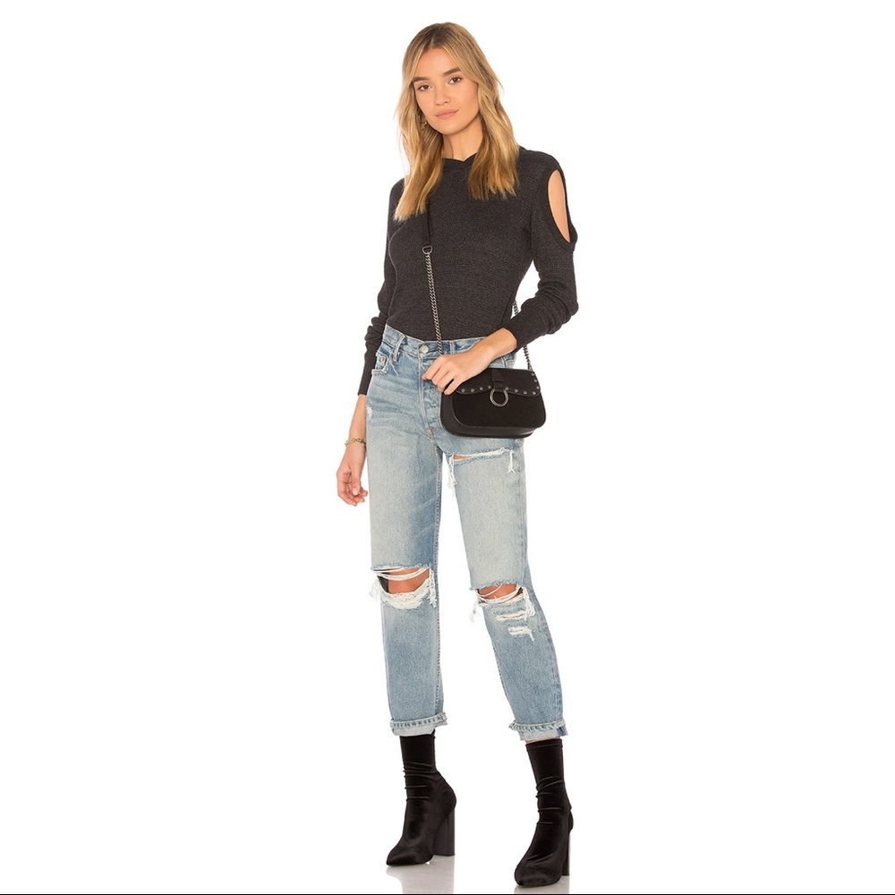 Revolve Cold Shoulder Hoodie Long Sleeve by Wilt